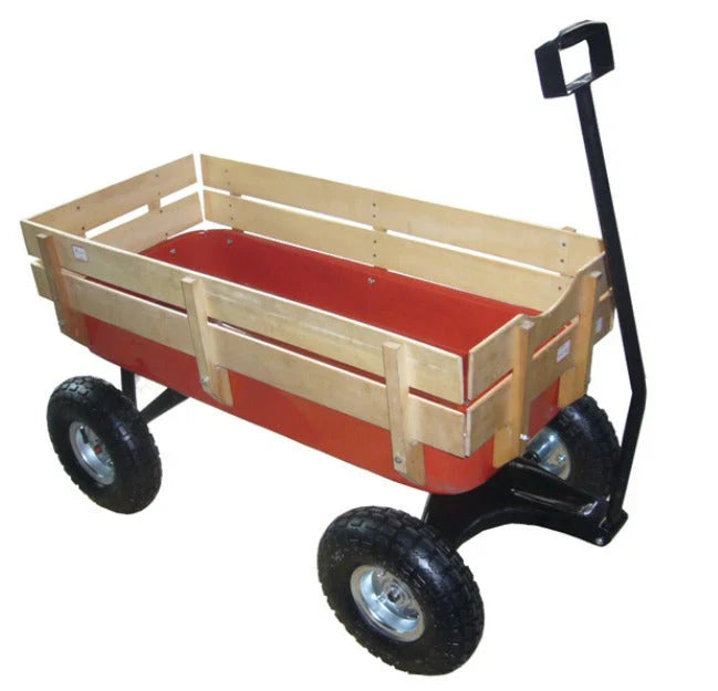 Big Foot Wagon With 33.5 x 15.5 x 20 in Wood Stake Sides, 10.5 in Air Tires - TMI10195