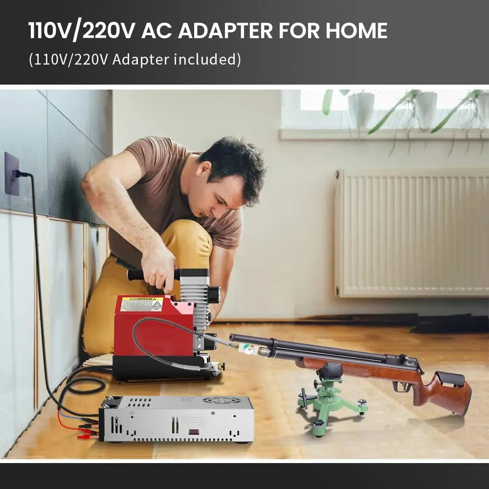 GX pump CS2 Portable PCP Air Compressor, 4500 PSI/30 MPa, 12V DC/110V AC - GX-E-CS2