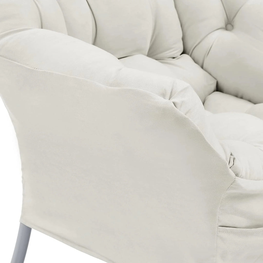 Living and More High Back Fabric Lazy Chair