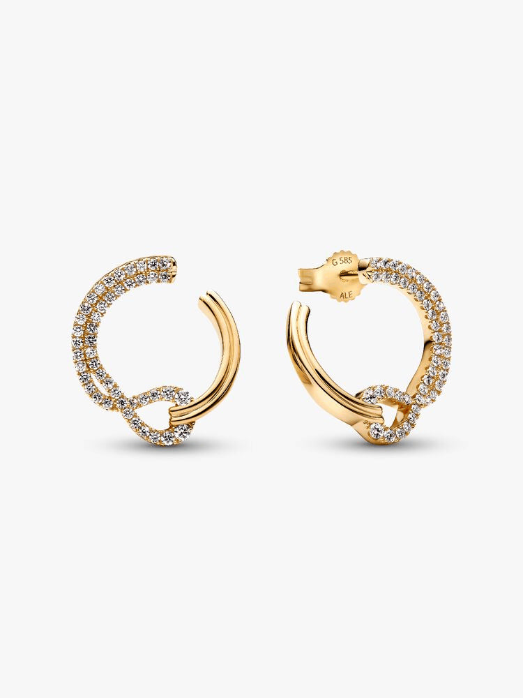 Pandora Infinite Lab-grown Diamond Pavé Open Circle Stud Earrings