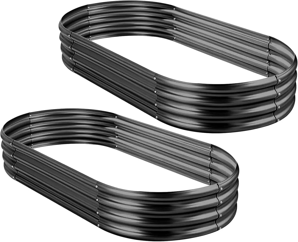 Land guard Galvanized Raised Garden Bed Kit, 10x4x1ft, 2-Pack