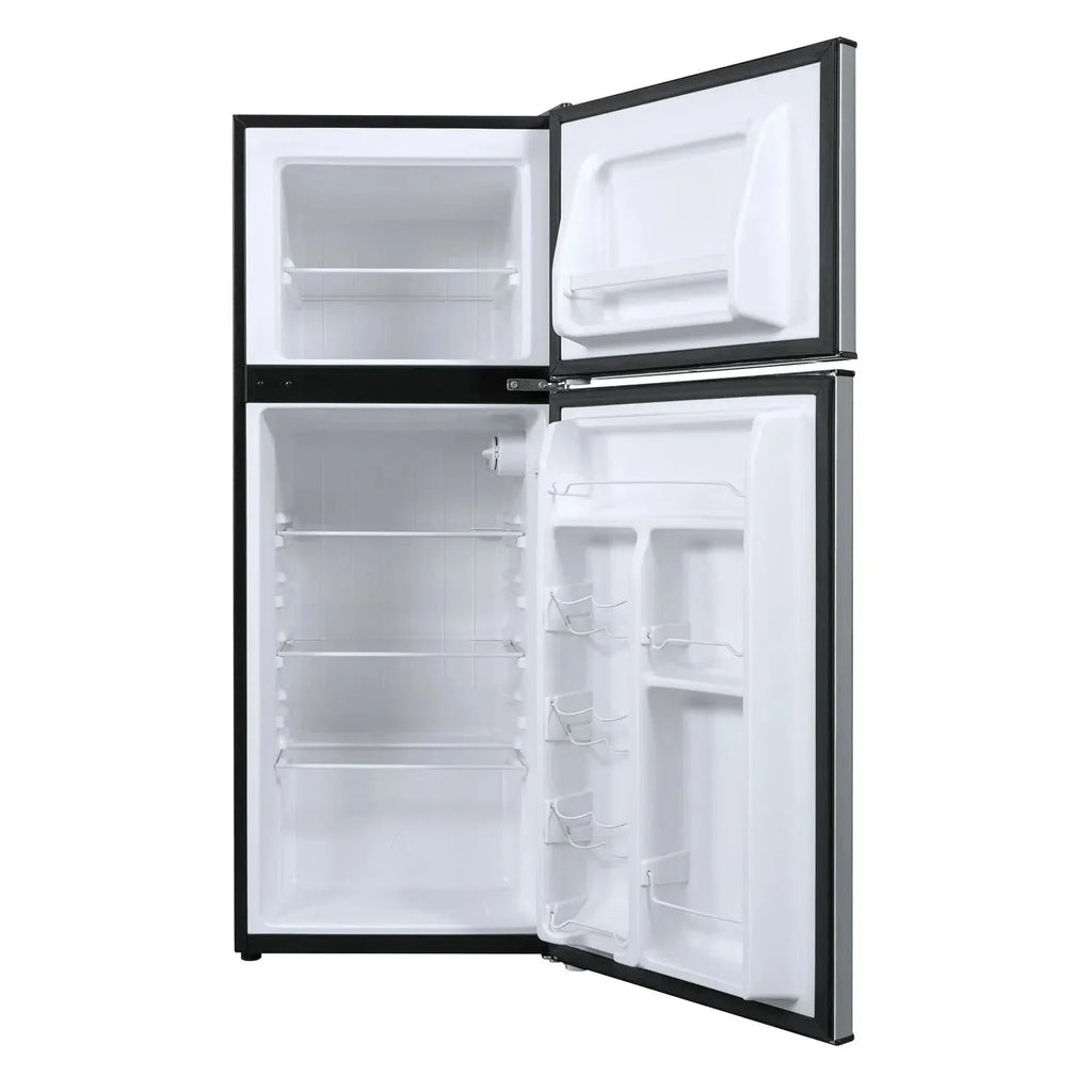 Galanz 4.6 Cu Ft Two Door Mini Refrigerator With Freezer, Stainless Steel - GL46TS5E