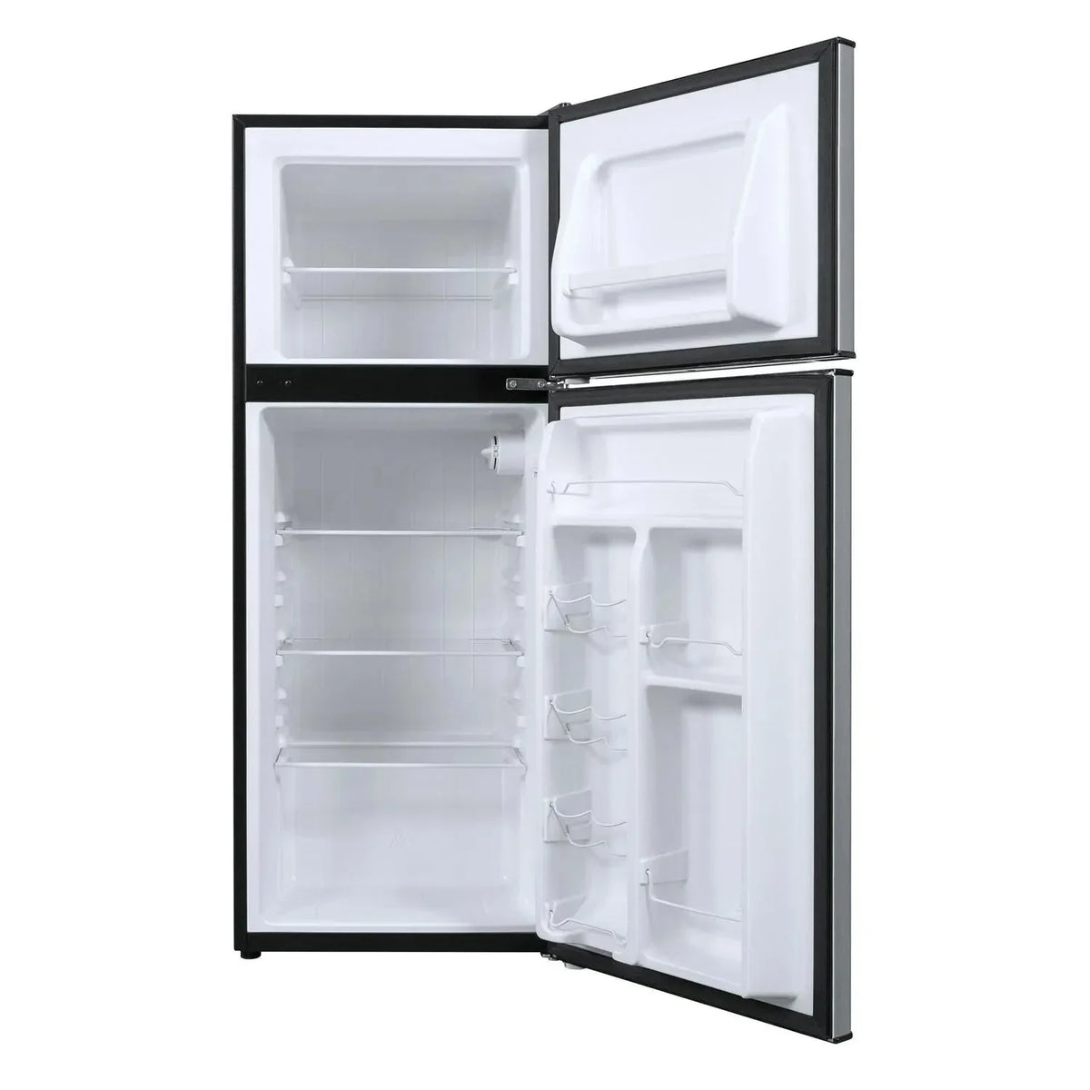 Galanz 4.6 Cu Ft Two Door Mini Refrigerator With Freezer, Stainless Steel - GL46TS5E
