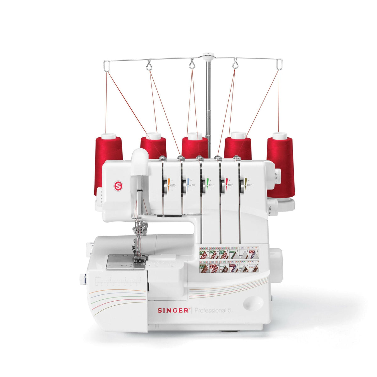 2-5 Thread Serger Sewing Machine, 1300 SPM, Automatic Tension And Differential Feed