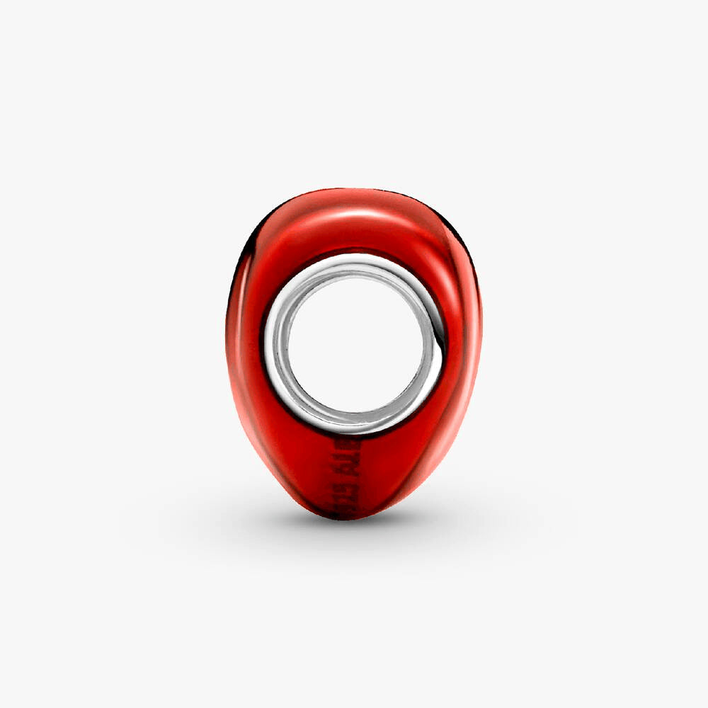 Metallic Red Heart Charm