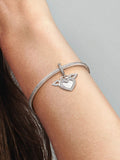 Heart and Angel Wings Dangle Charm