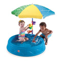 Step2 Kids' Play & Shade Pool With Umbrella, 7-Piece Accessories, Ages 2+ - 40in x 40in x 50in