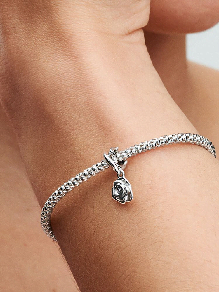 Rose in Bloom Dangle Charm