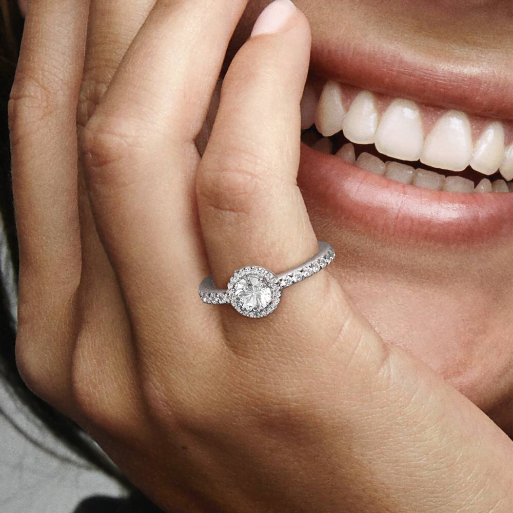FINAL SALE - Classic Sparkle Halo Ring