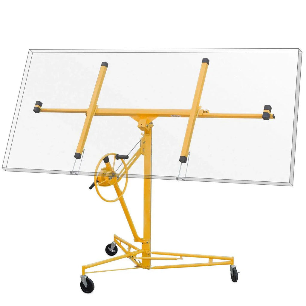 Stark USA Drywall Lift 11-ft Yellow Rolling Panel Hoist - 65044
