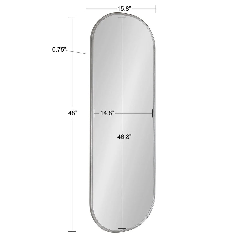 Capsule Framed Wall Mirror, 16x48, 18x24, 22x34, 24x36, Black, Bronze, Gold, Gray, Silver, Antique-Bronze