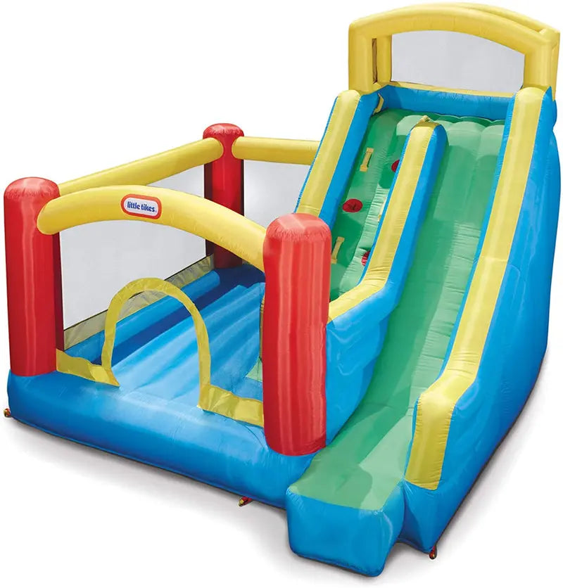 Little Tikes Giant Inflatable Bounce Slide Outdoor Play Center - Blue Or Green