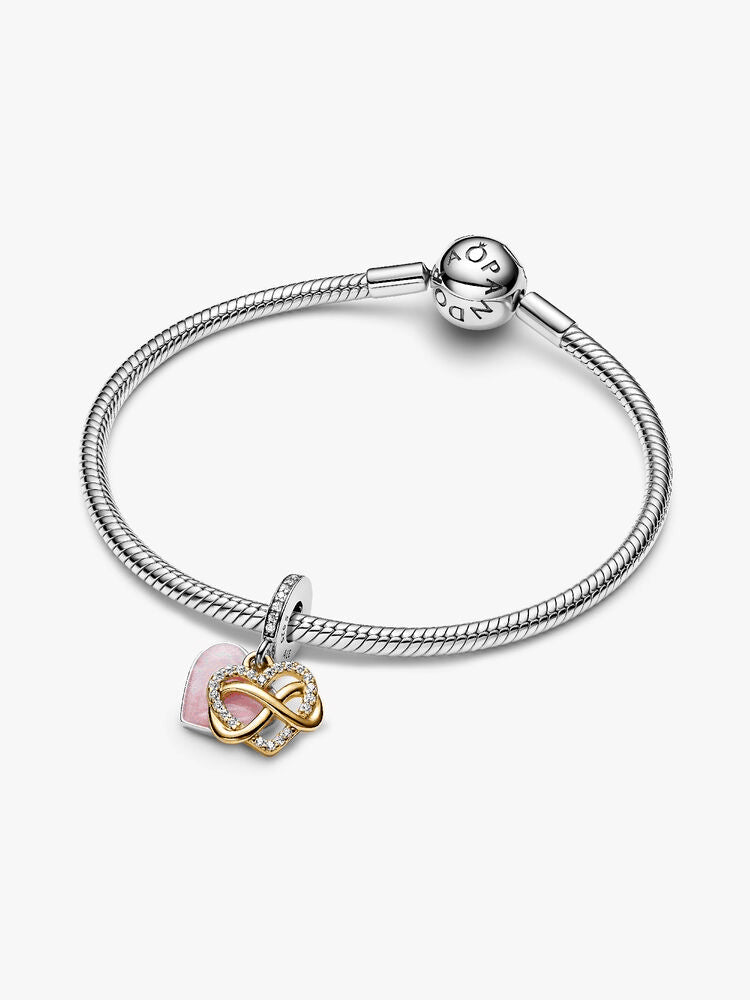 Sparkling Infinity Heart Dangle Charm