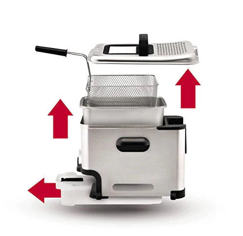 T-Fal EZ Clean Pro Steel Deep Fryer With Basket - 3.5 Liter Oil Capacity