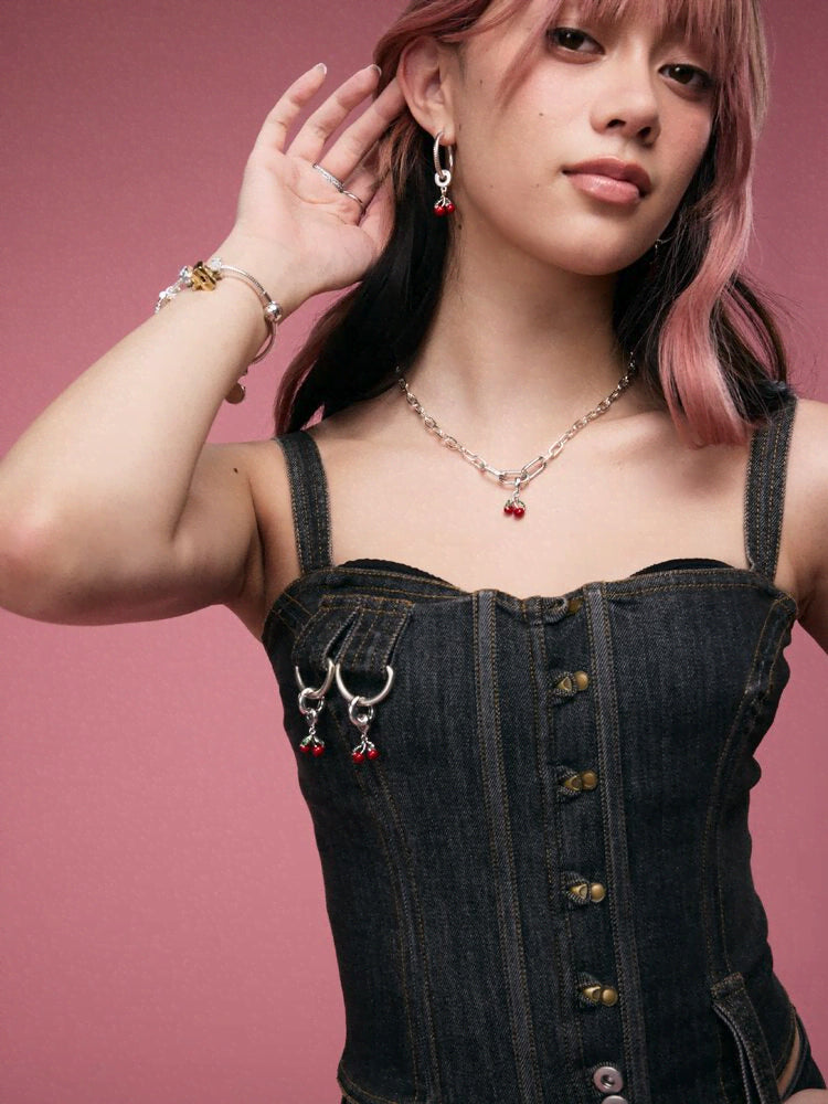 Megan’s Cherry Charm Necklace Set