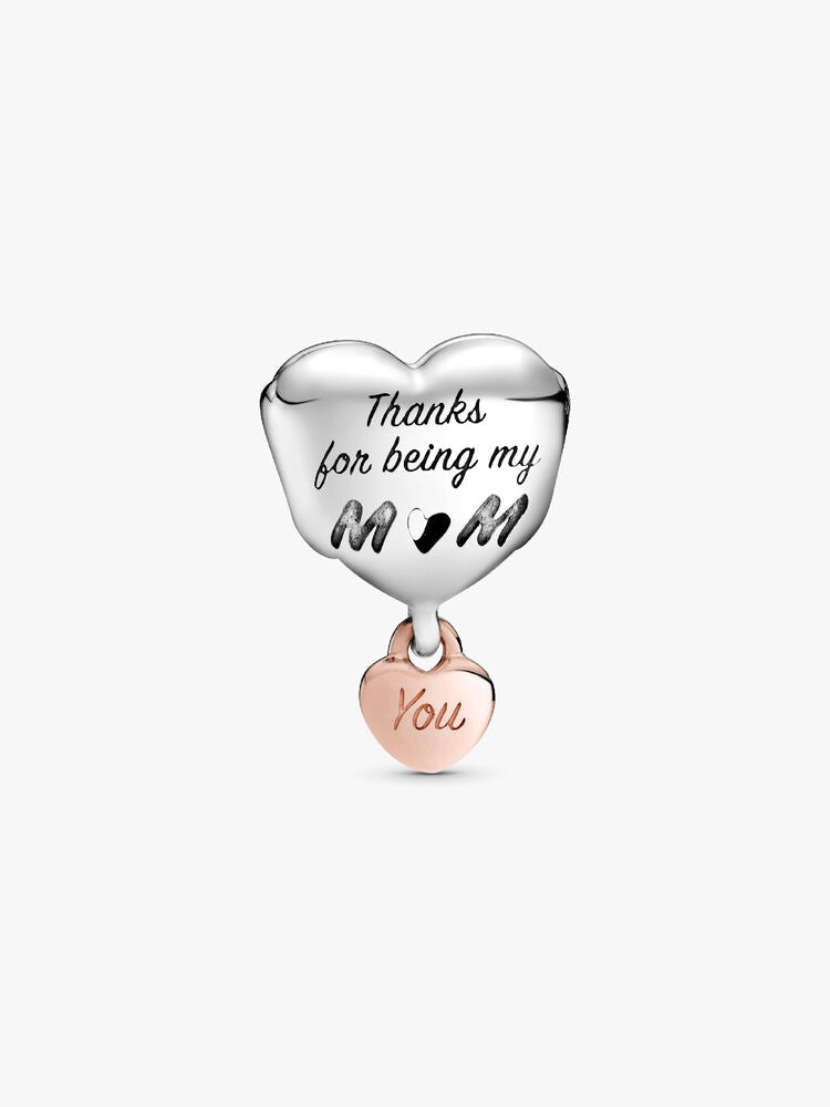 Love You Mom Heart Charm