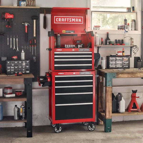 2000 Series 26-in W x 36.5-in H 5-Drawer Steel Rolling Tool Cabinet - Red