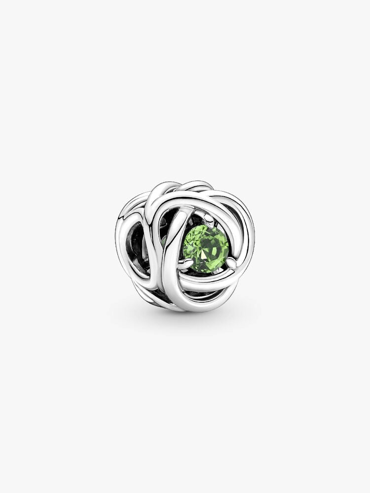 August Birthstone Eternity Circle O Pendant Set