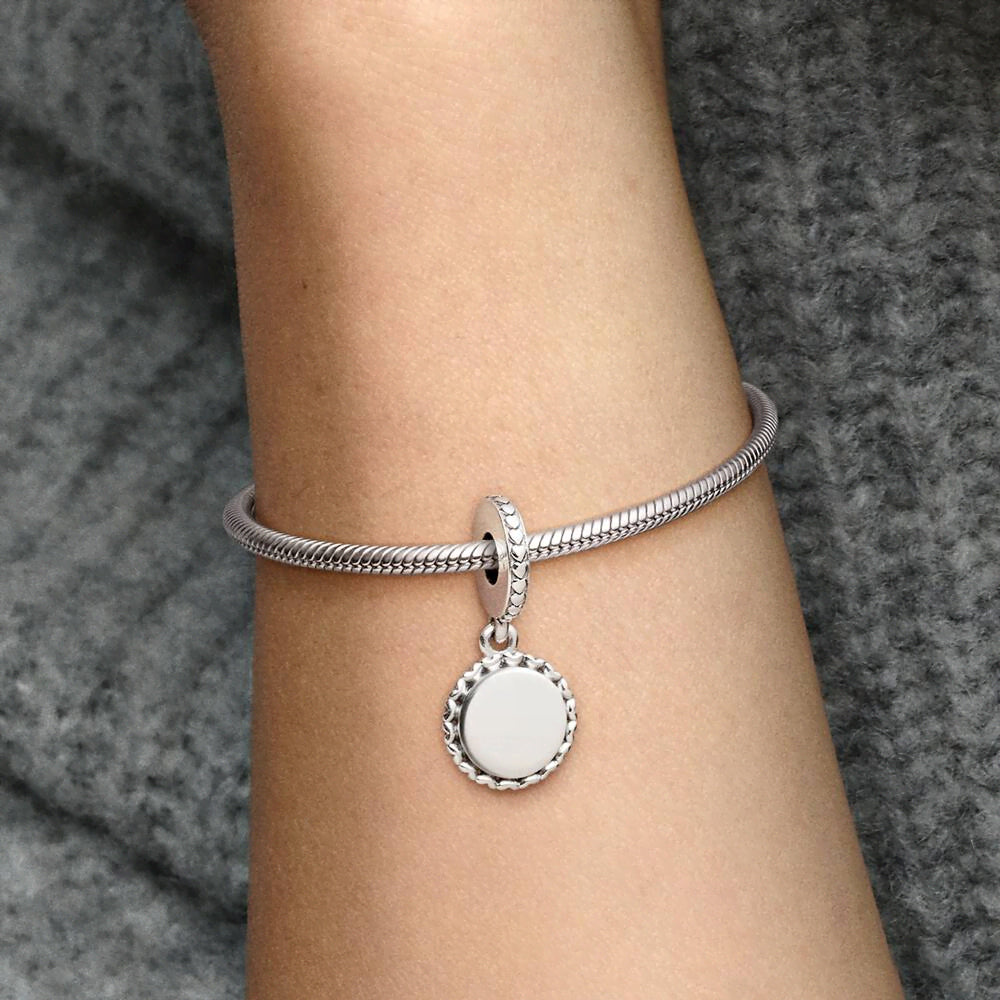 FINAL SALE - Engravable Silver Dangle