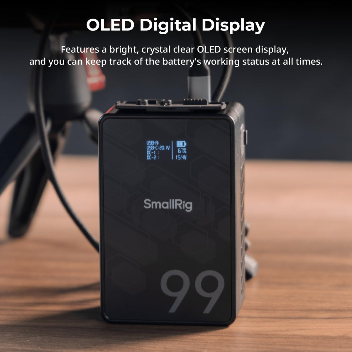 99Wh 6800mAh V-Mount Professional Camera Battery With 65W USB-C PD