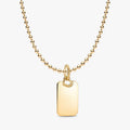 Engravable Rectangular Dog Tag Necklace