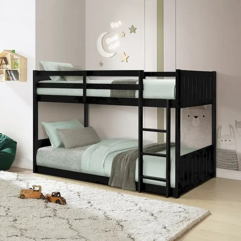 Delphia Twin Over Twin Low Profile Bunk Bed - 77.33 L x 42.25 D x 51.5 H