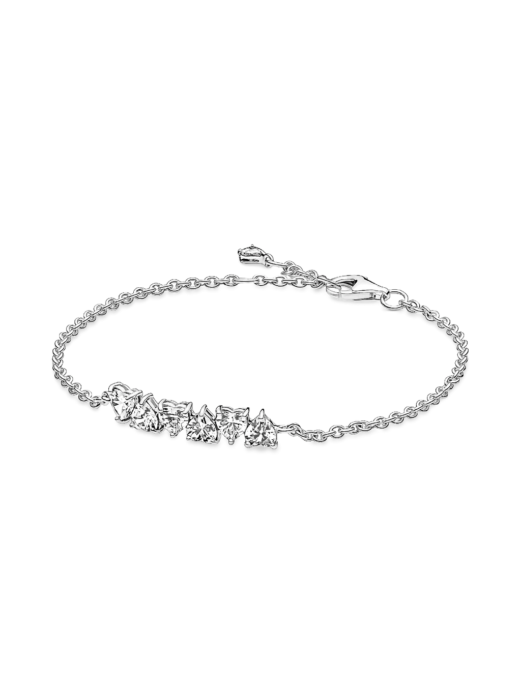 FINAL SALE - Sparkling Endless Hearts Chain Bracelet