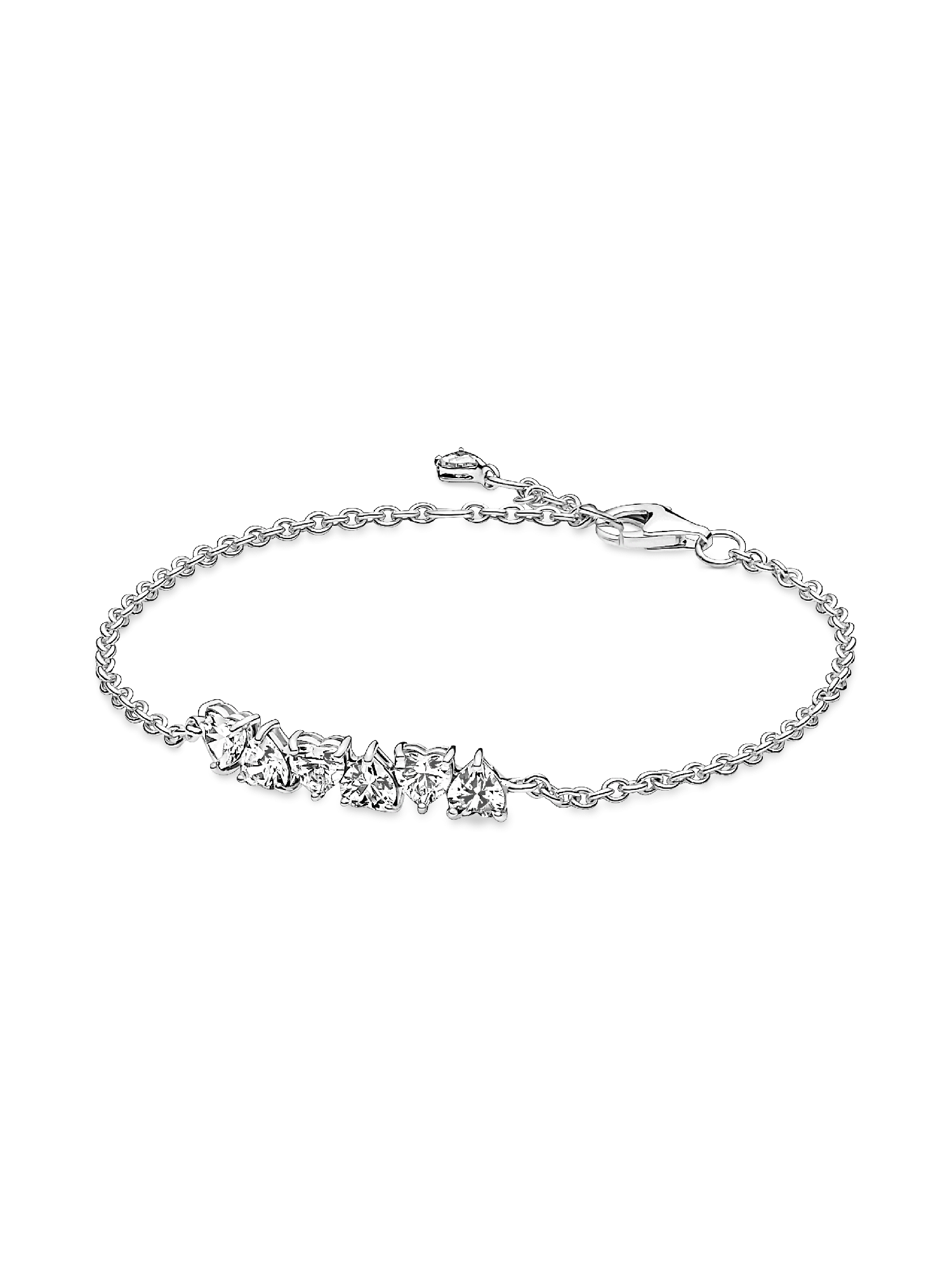 FINAL SALE - Sparkling Endless Hearts Chain Bracelet