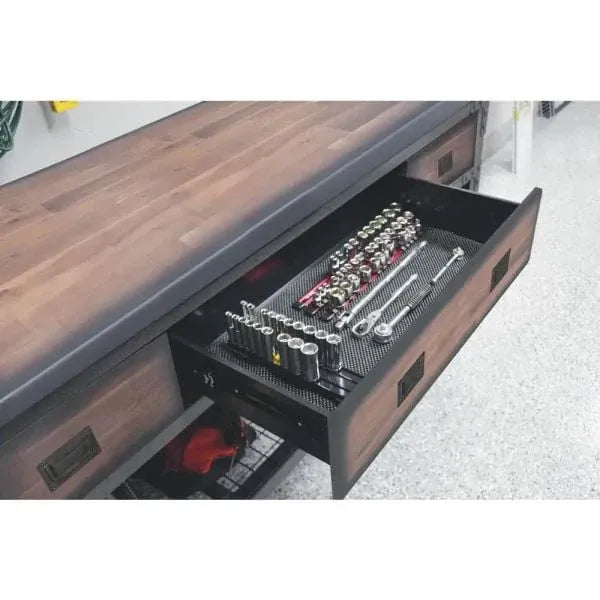 Building Products 72 in 3-Drawer Rolling Industrial Workbench With Wood Top