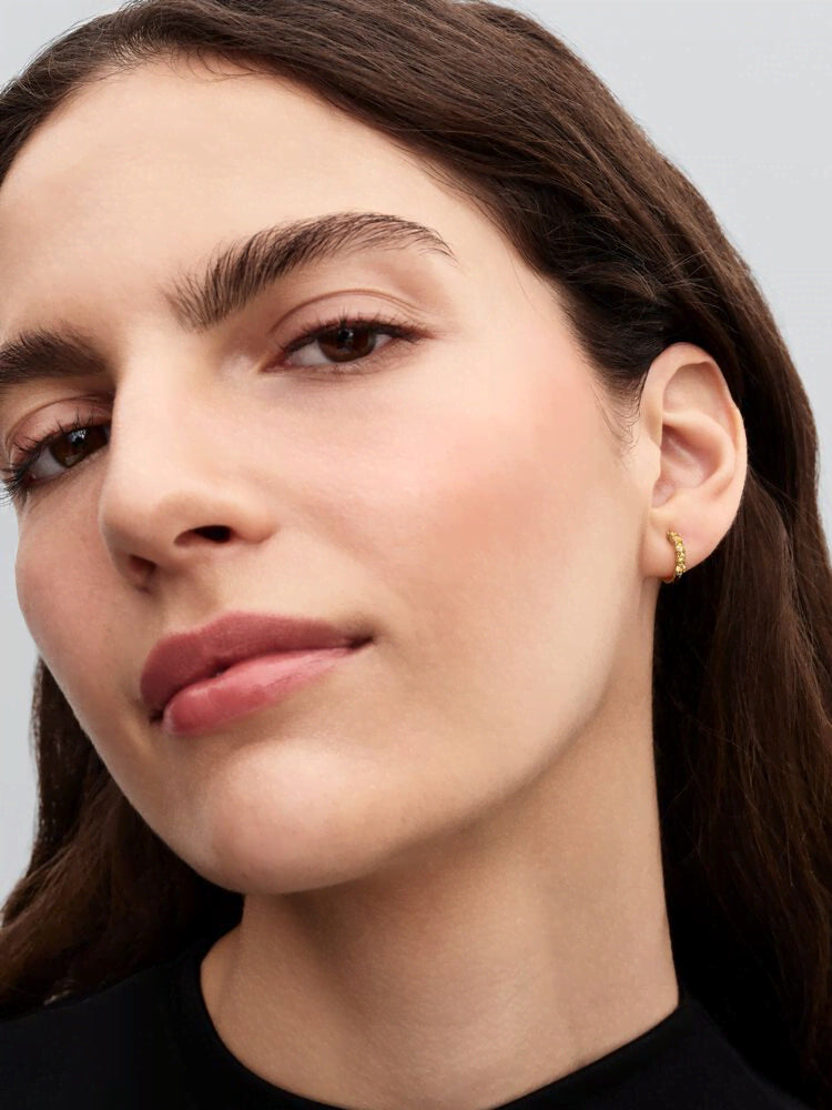 Yellow Huggie Earrings