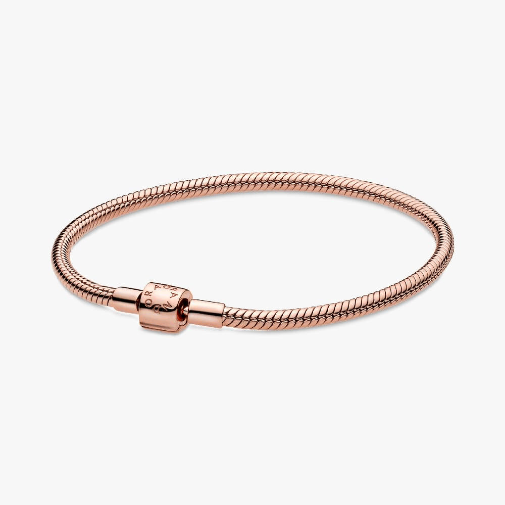 FINAL SALE - Pandora Moments Barrel Clasp Snake Chain Bracelet