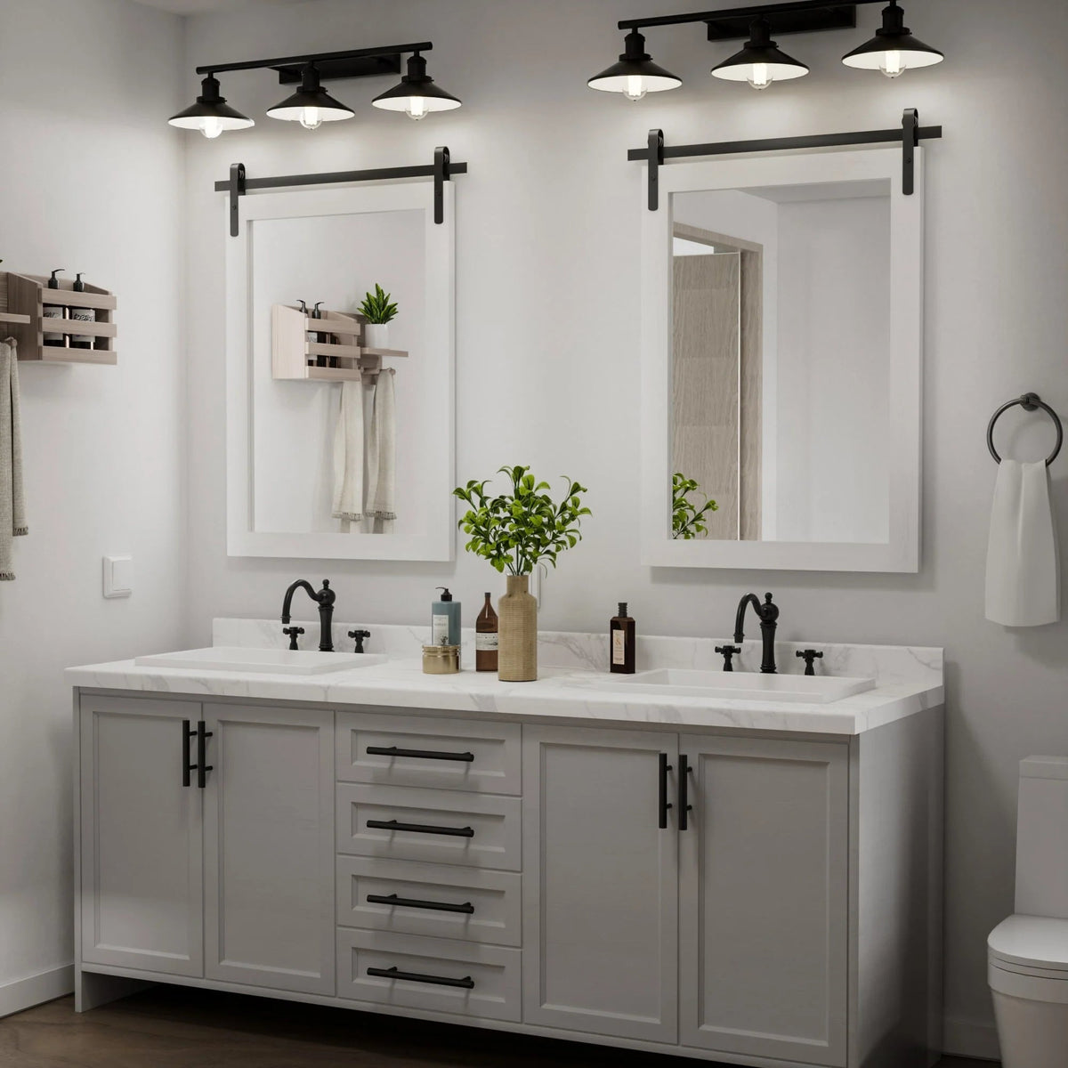 Rectangular Wall Mirror With Wood Frame, 18 x 26 in, 22 x 30 in, 24 x 36 in, or 40 x 26 in - Multiple Sizes