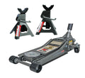 3-Ton Low-Profile Floor Jack And Jack Stands Set - 6,000 Lb