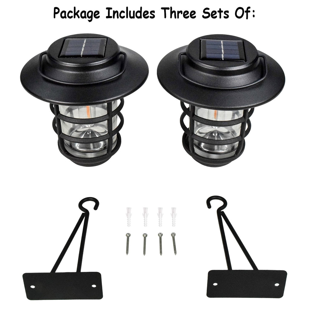 Solar Outdoor Decorative Glass Wall Lantern Light - No Wiring