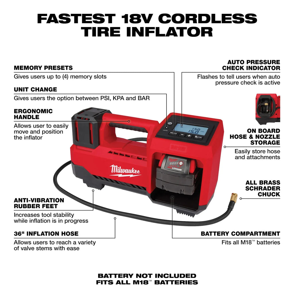 Milwaukee M18 Inflator Tool Only
