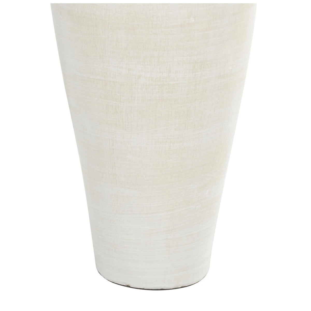 Ceramic Amphora Floor Vase, White, 13in L x 13in W x 30.5in H