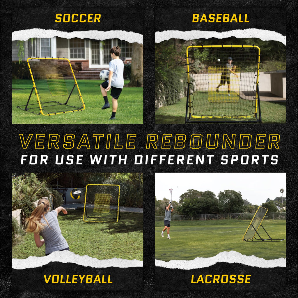 Baseball & Softball Fielding Trainer Rebounder Net - Portable Practice Equipment