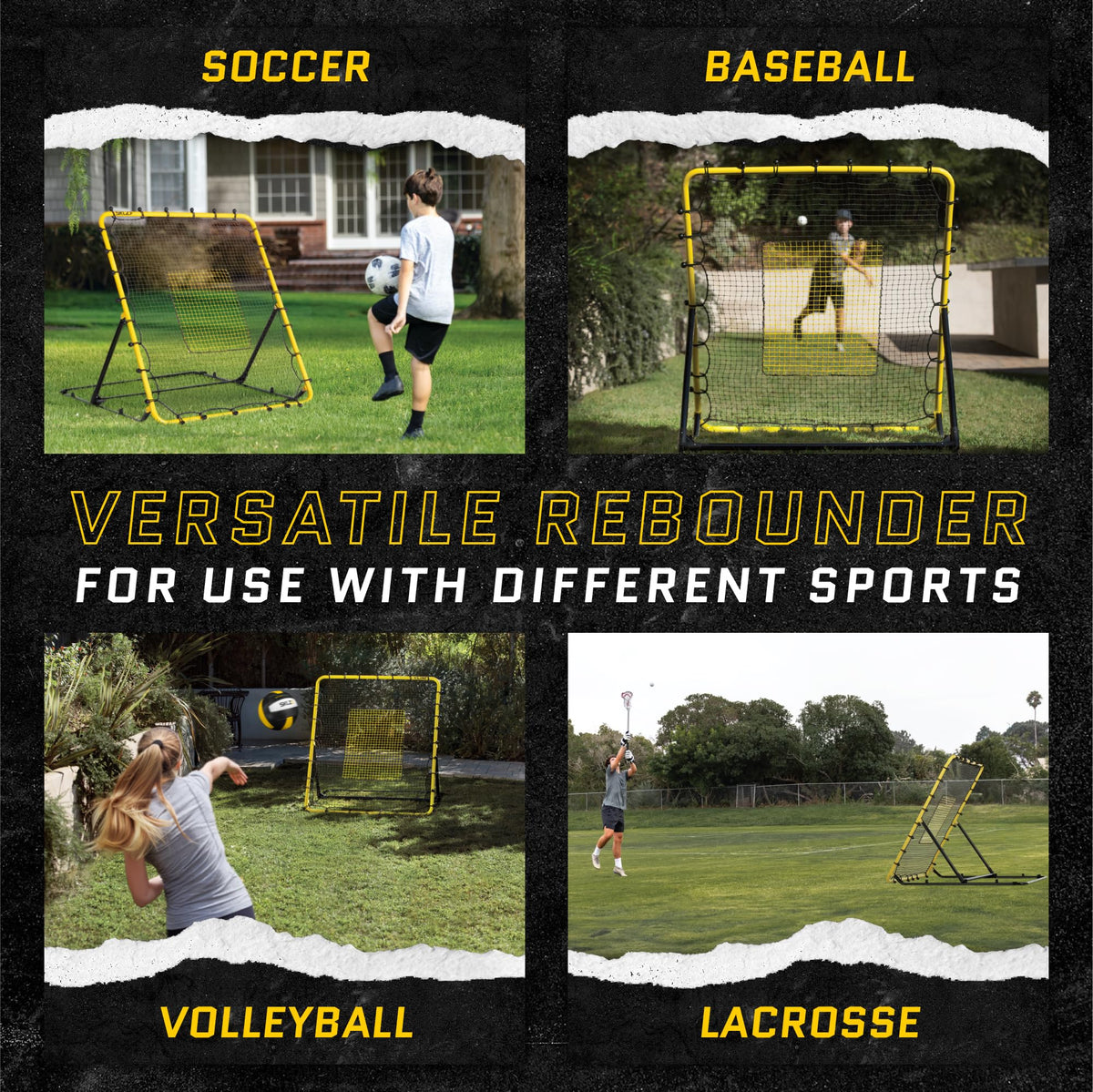 Baseball & Softball Fielding Trainer Rebounder Net - Portable Practice Equipment