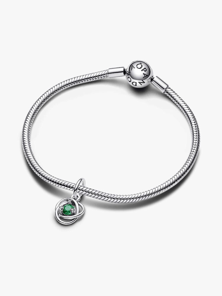 Green Eternity Circle Dangle Charm