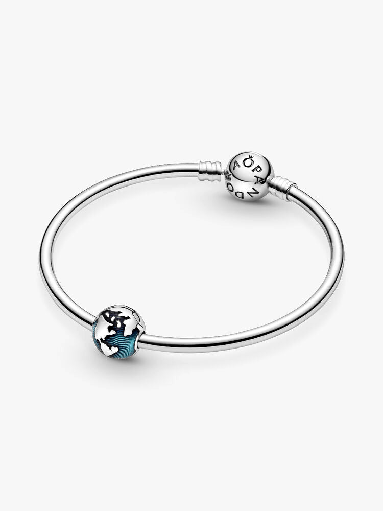 Blue Globe Clip Charm