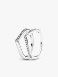 Shimmering Wishbone Ring Set