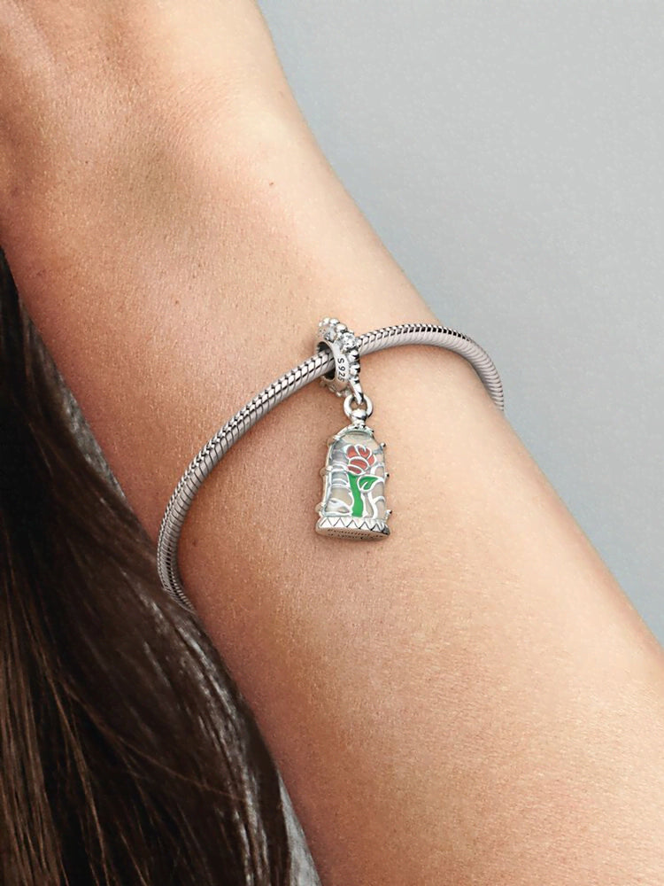 Disney Beauty and the Beast Enchanted Rose Dangle Charm
