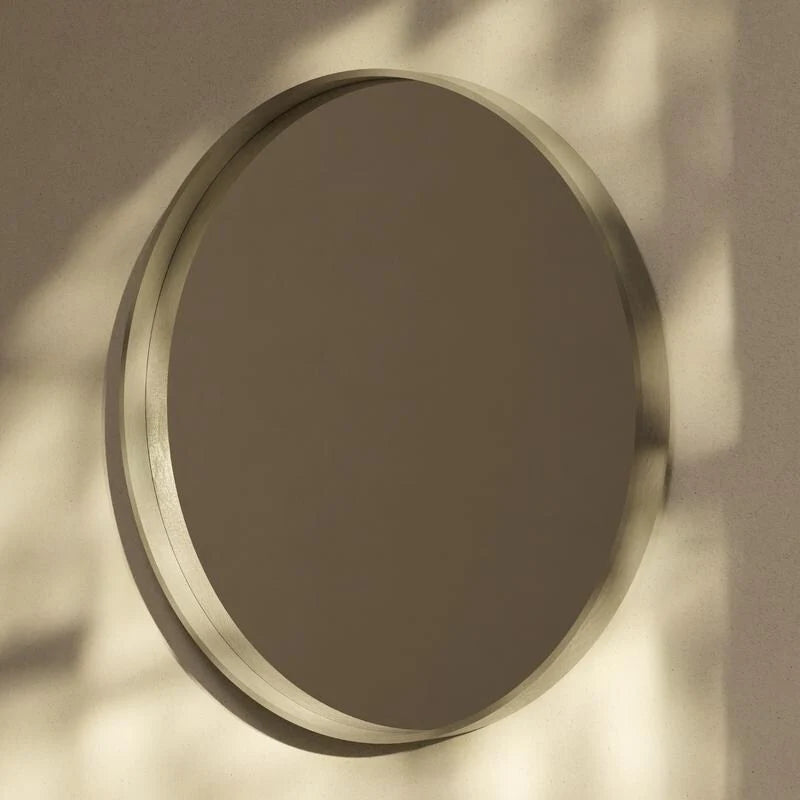 Classic Farmhouse Round Wooden Frame Wall Mirror - 24-inches, 28-inches, 32-inches