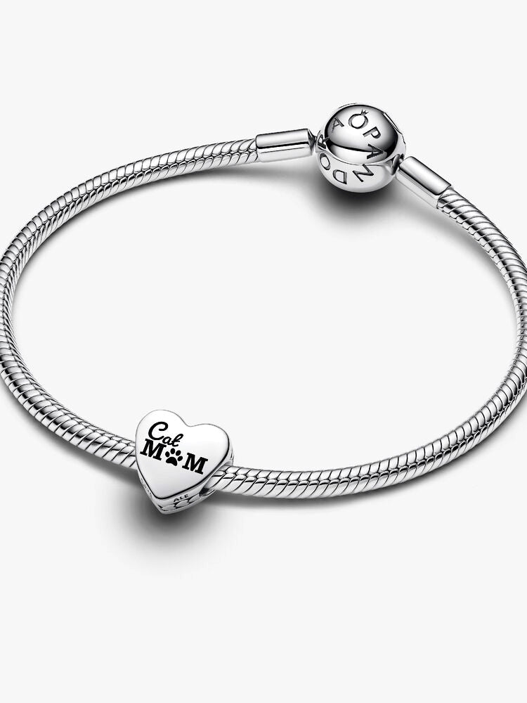 Engravable Cat Mom Heart Charm