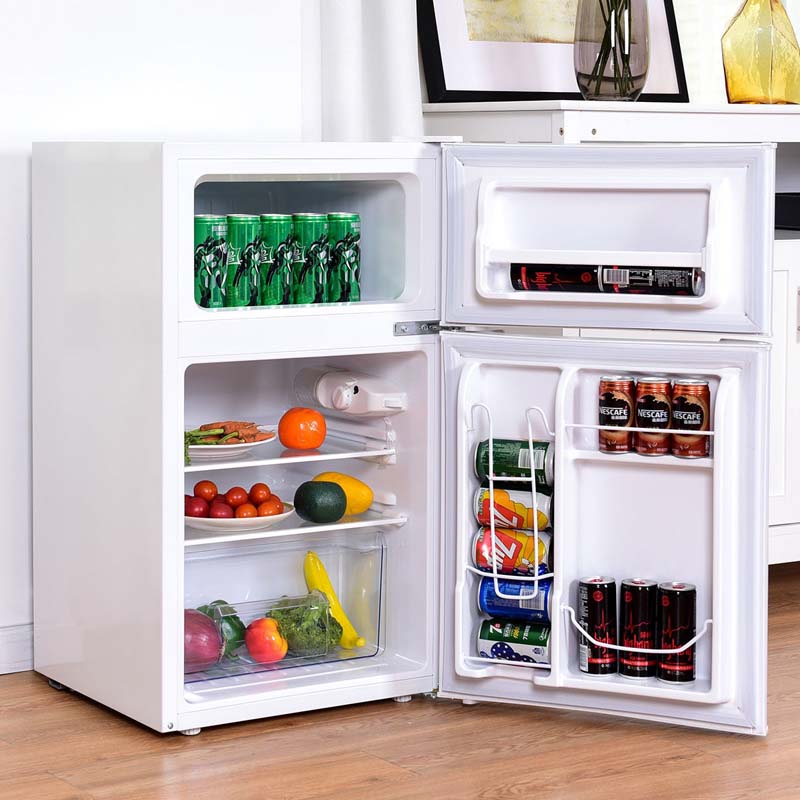 3.2 Cu. Ft. 2-Door Compact Refrigerator With Freezer - Black, Gray Or White
