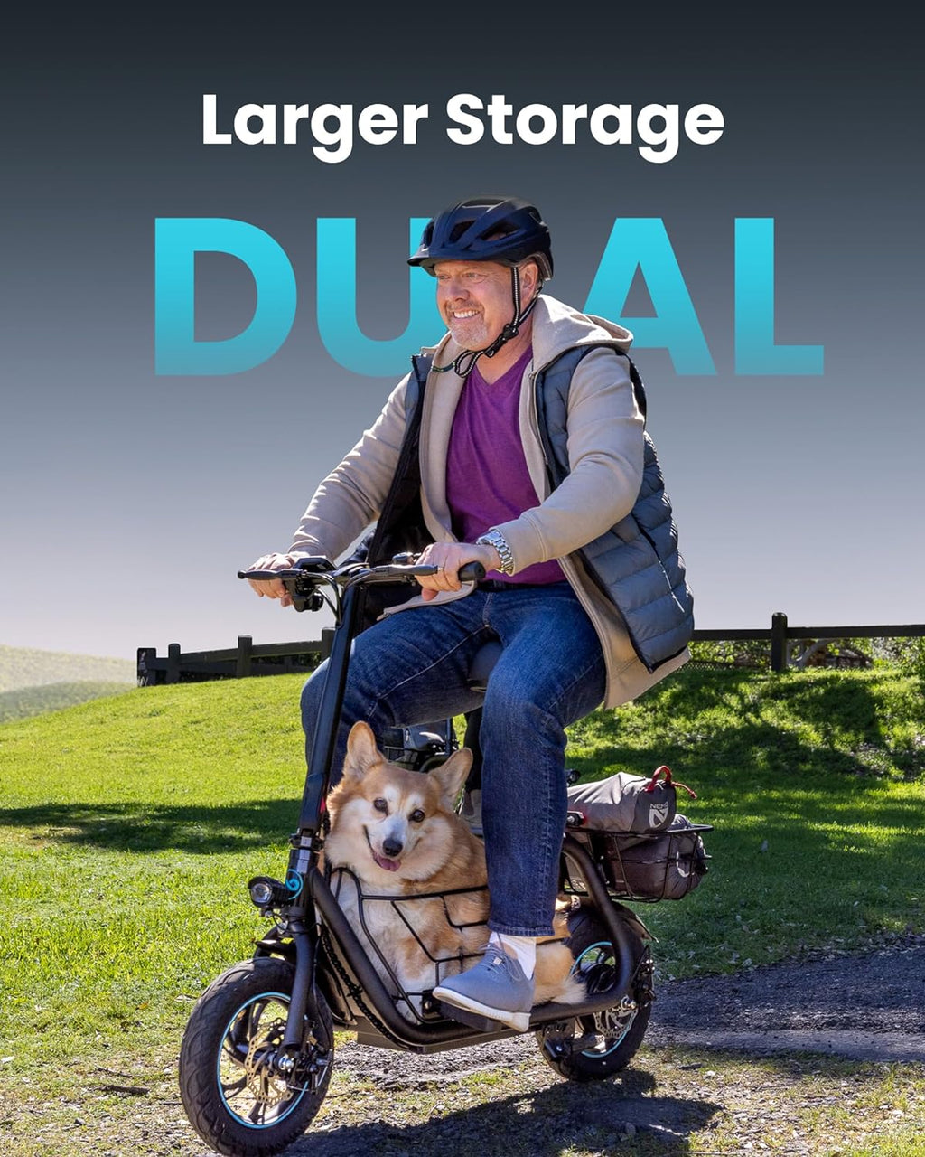 Adults Electric Scooter With Large Middle Basket - 550W And 650W Styles