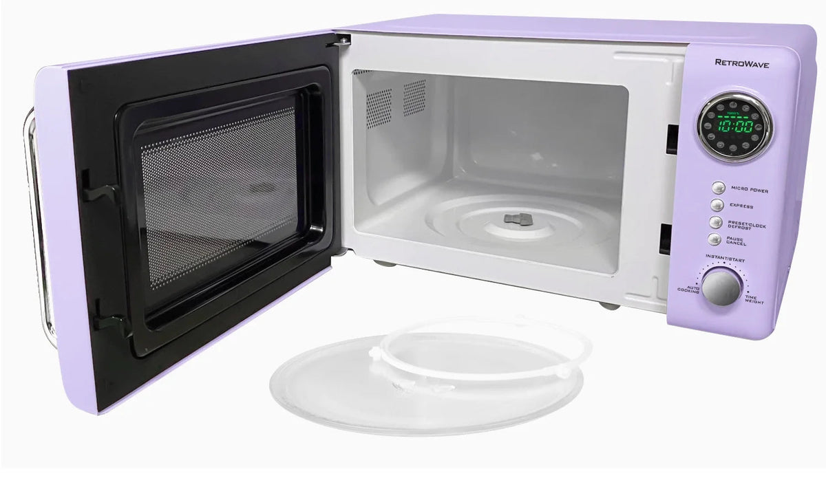 Nostalgia Retro Compact Countertop Microwave Oven 0.7 Cu. Ft. 700-Watts Orange