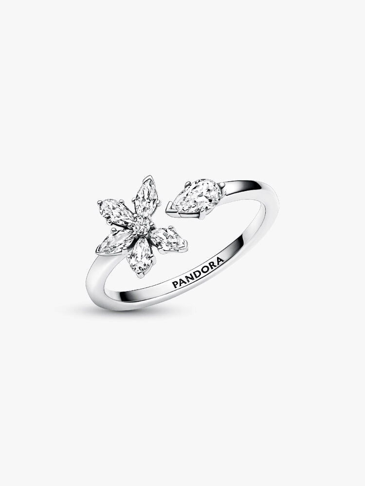 Sparkling Herbarium Cluster Open Ring