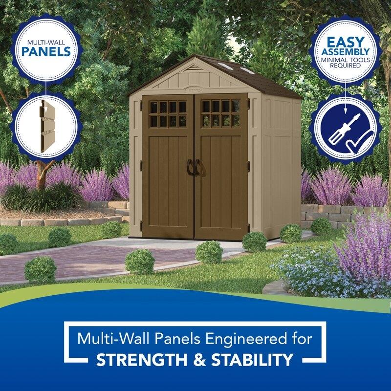 Suncast Resin Storage Shed 6 ft. 3 in. W x 5 ft. 6 in. D - BMS6510D