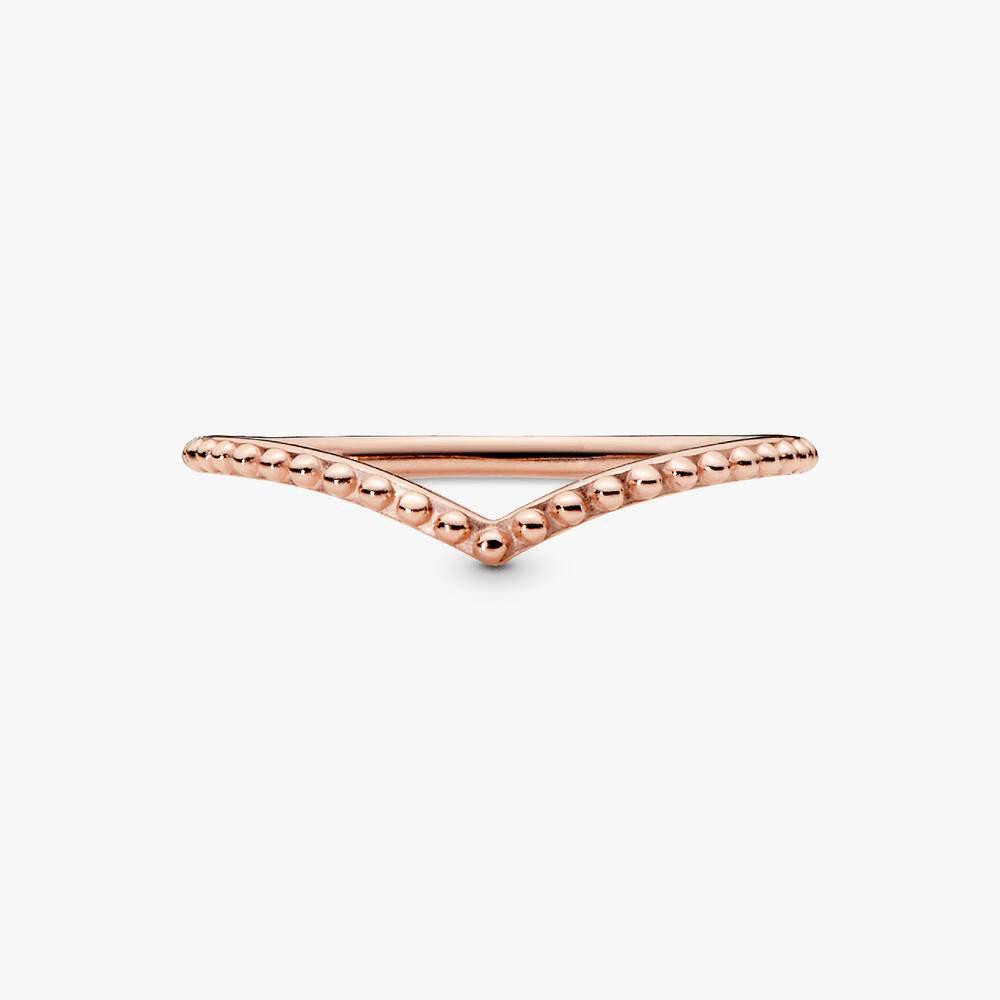 FINAL SALE - Beaded Wishbone Ring